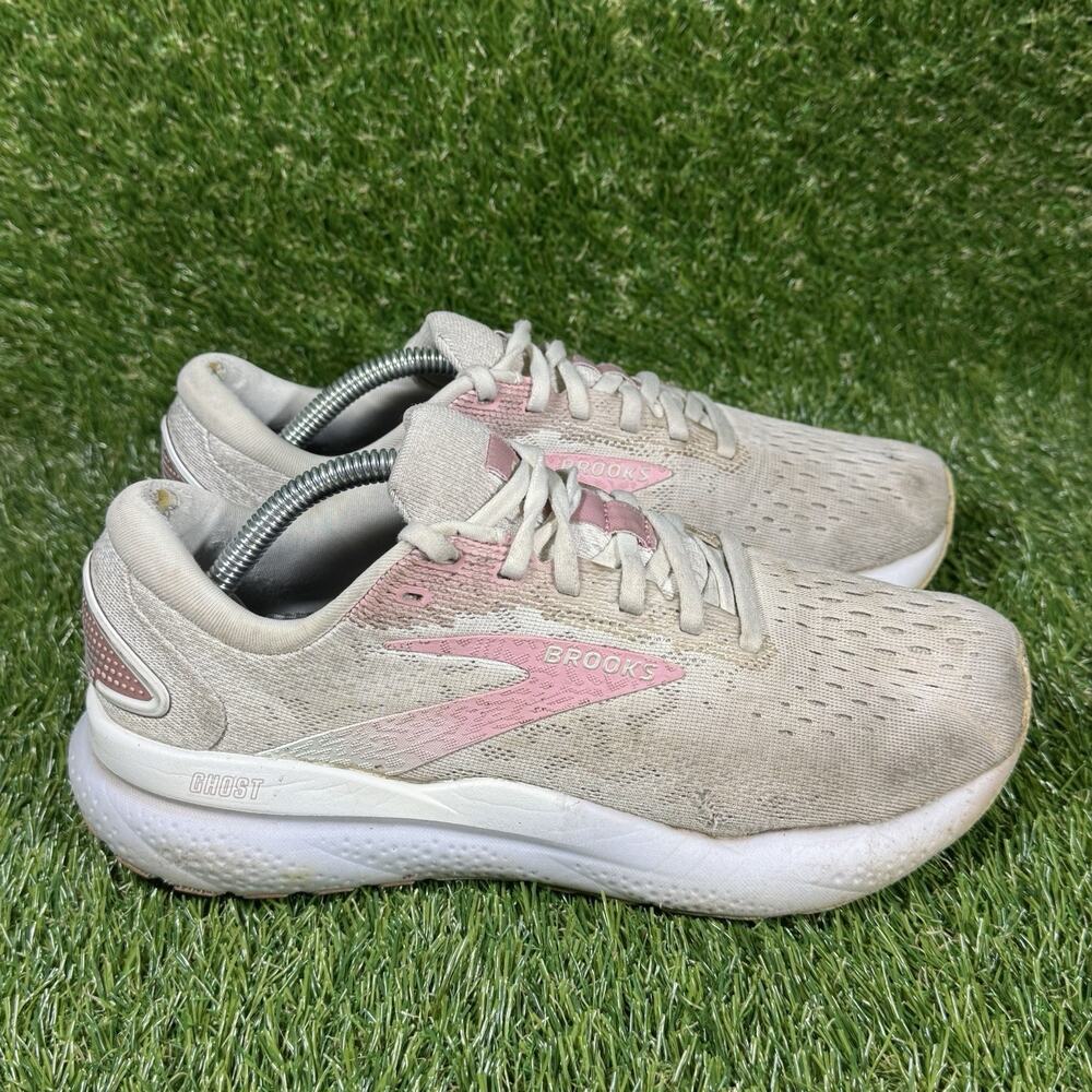 Size 7 - Brooks Ghost 16 Coconut Zephyr White Women's Running Shoes